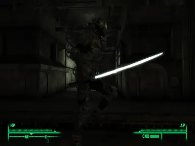 Posing with a rip off deusex sword