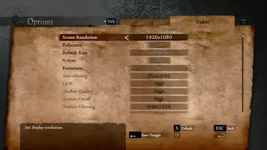 ReShade Menu