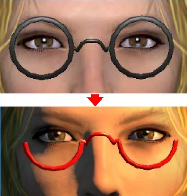 Red Eyeglasses-under frame