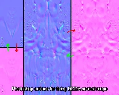 Photoshop actions for fixing normal maps