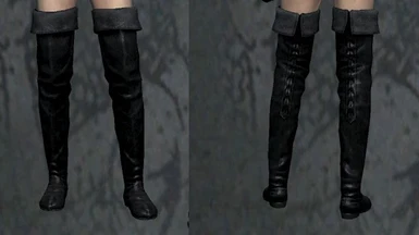 Fine over the knee boots colored