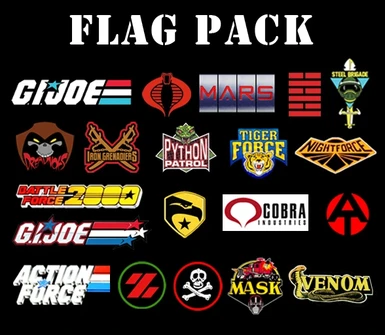This mod adds the G.I. Joe themed logos as countries. 