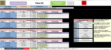 Excel Sheet - Class Page (part 2)