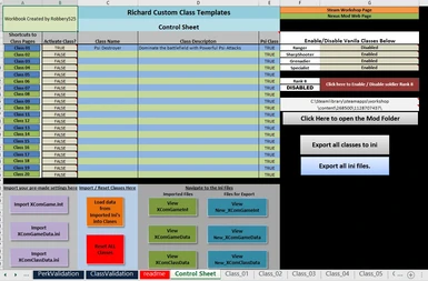 Richard Custom Class Template - Class Creation Tool