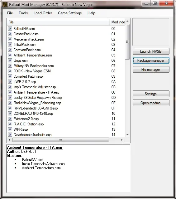 Fallout Mod Manager Fomm At Fallout New Vegas Mods And Community