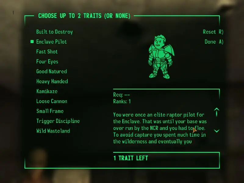 new vegas more traits