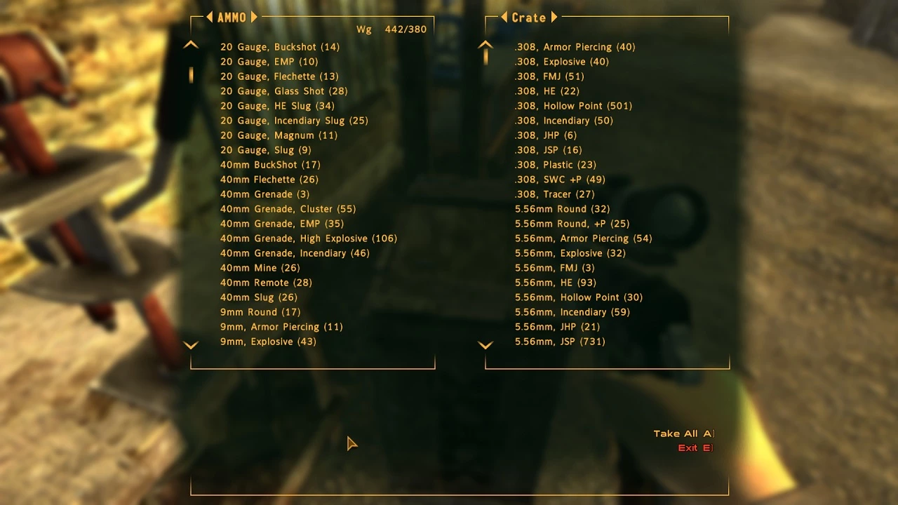 fallout new vegas ammo