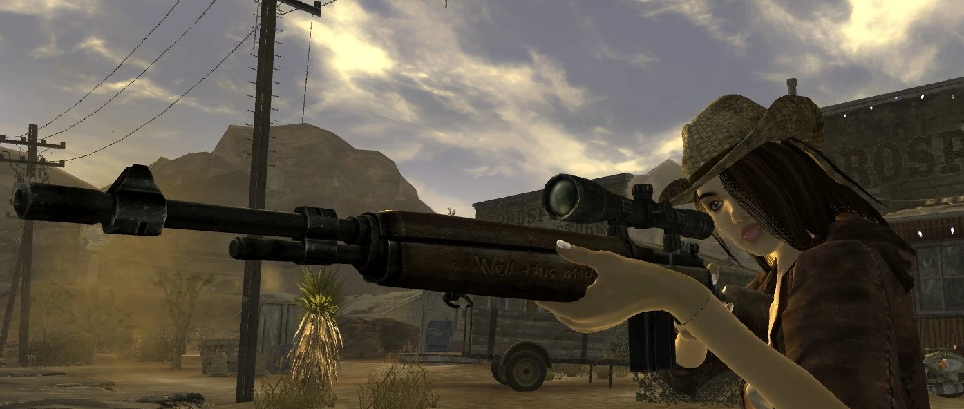 Крупнокалиберная снайперская винтовка Fallout New Vegas. Fallout New Vegas Sniper Rifle Mod. Gun Mesh.