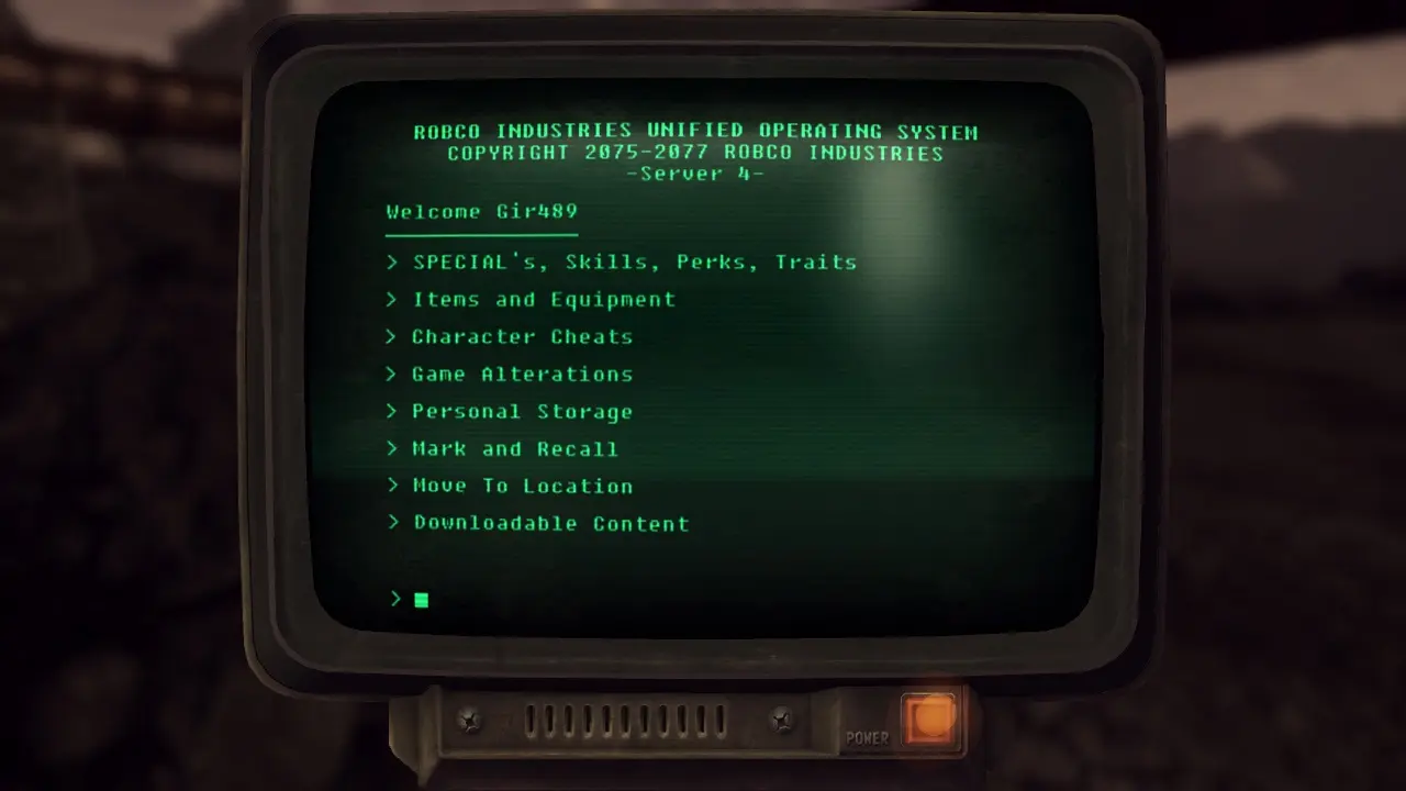 cheat terminal fallout new vegas