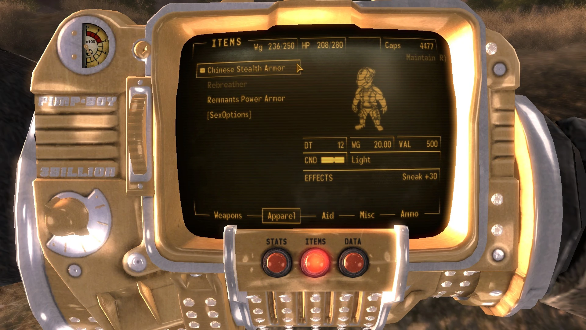 fallout new vegas chinese stealth armor
