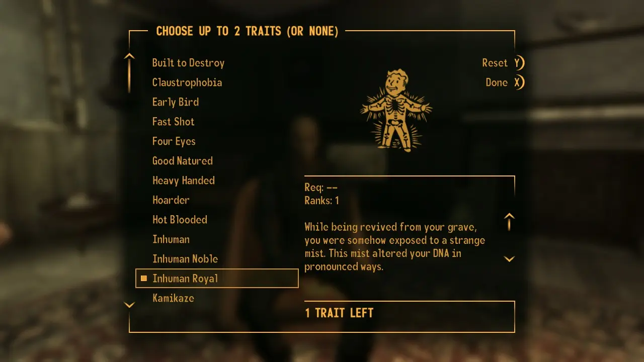 fallout new vegas starting traits