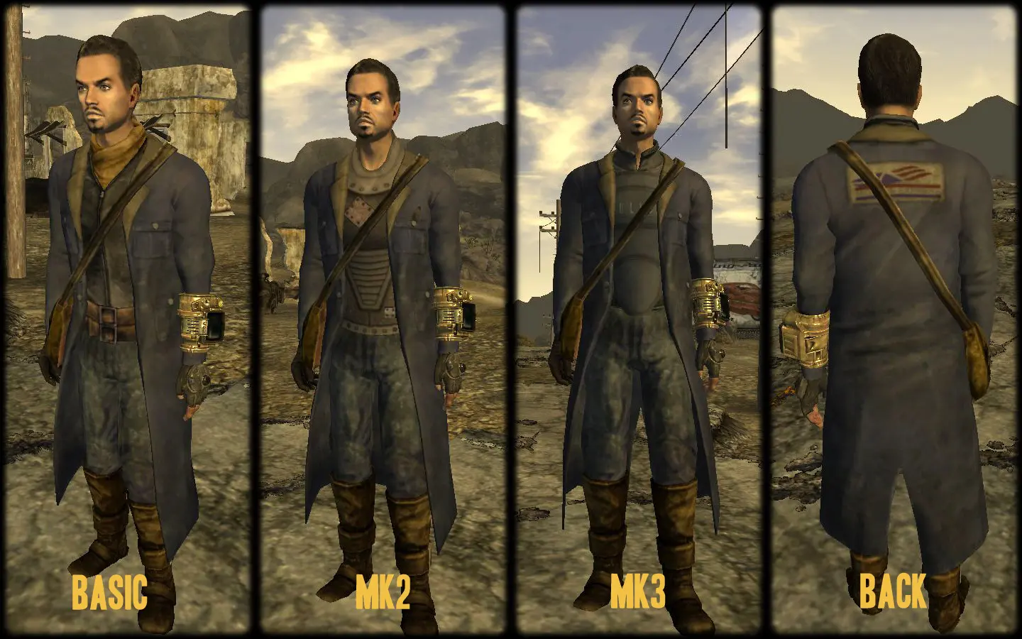 Pal world моды. Костюм курьера Fallout New Vegas. Броня курьера в Fallout New Vegas. Одежда курьера Fallout New Vegas. Плащ Улисса New Vegas.