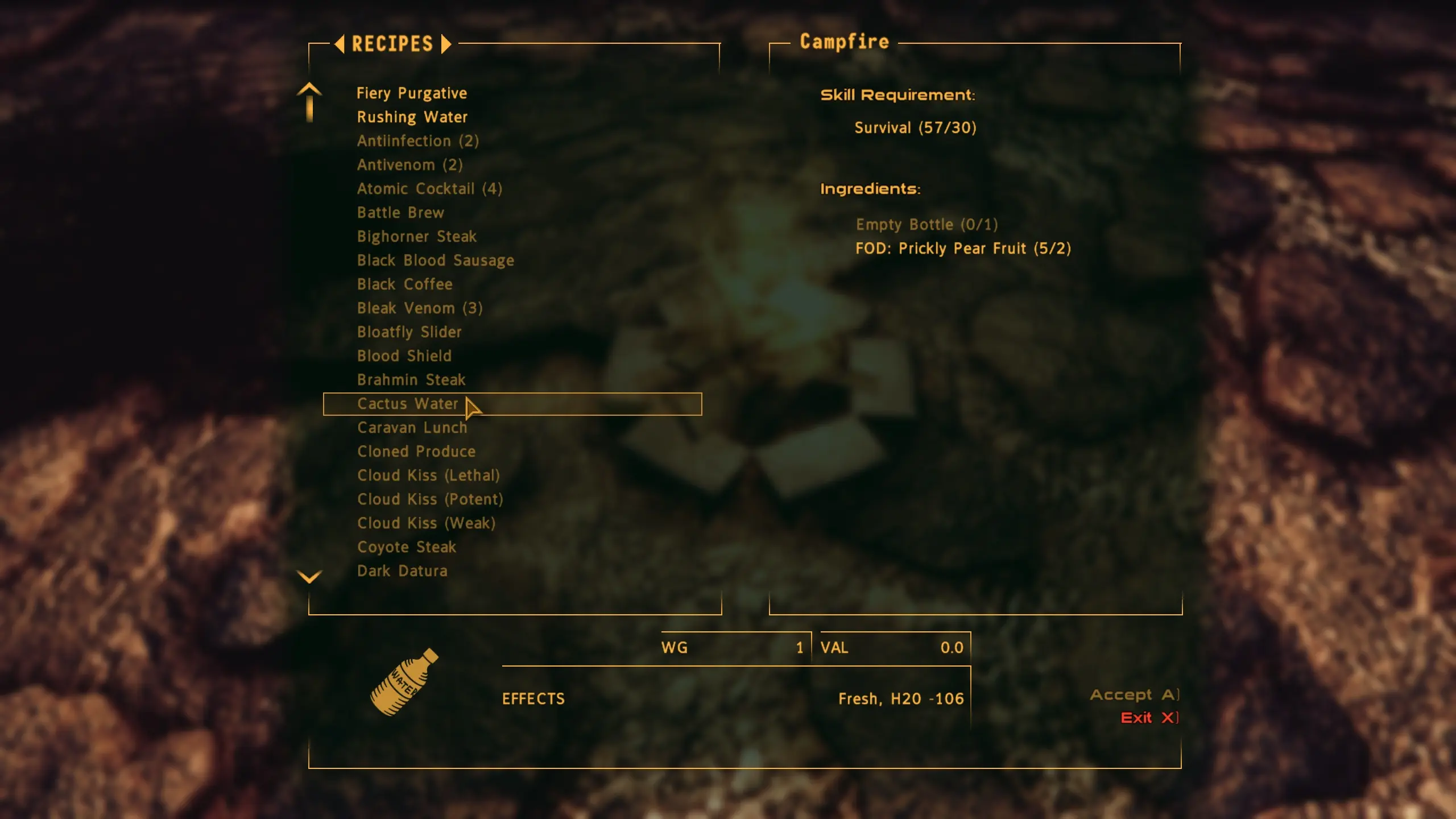 fallout new vegas recipes