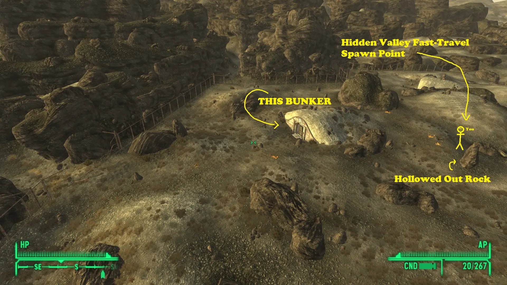 Hidden Valley Player Bunker And Merchant Roommate At Fallout New Vegas ...