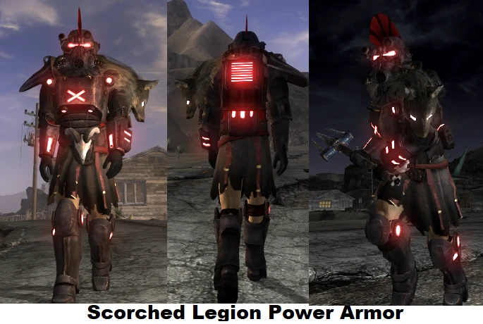 For example, in the schorced Legion Power Armor. 