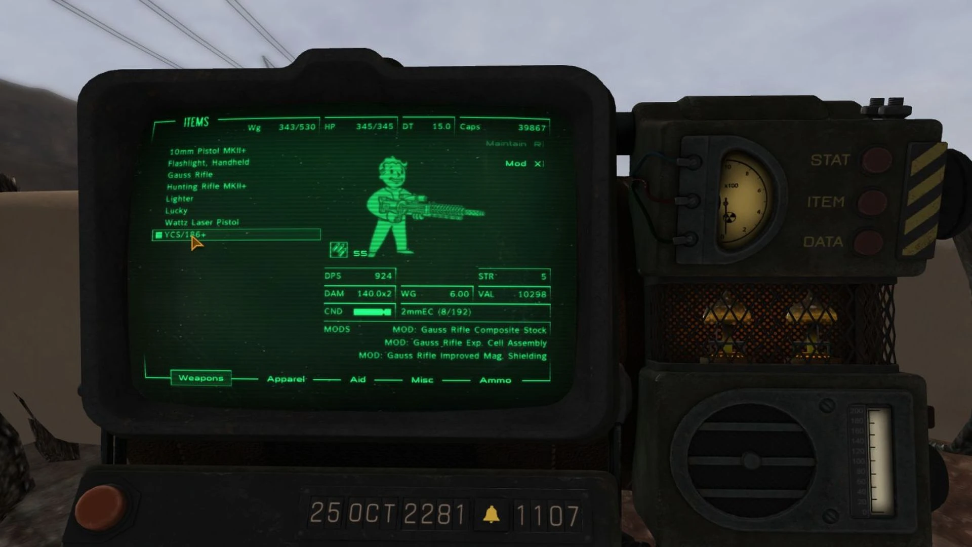 Gauss Rifle And Ycs 186 Caliber X Patch At Fallout New Vegas Mods And Community