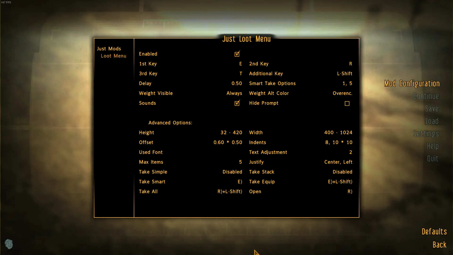 Mod config menu pure. Mod configuration menu. Фоллаут меню. Fallout menu для экрана. Look menu Fallout 4.