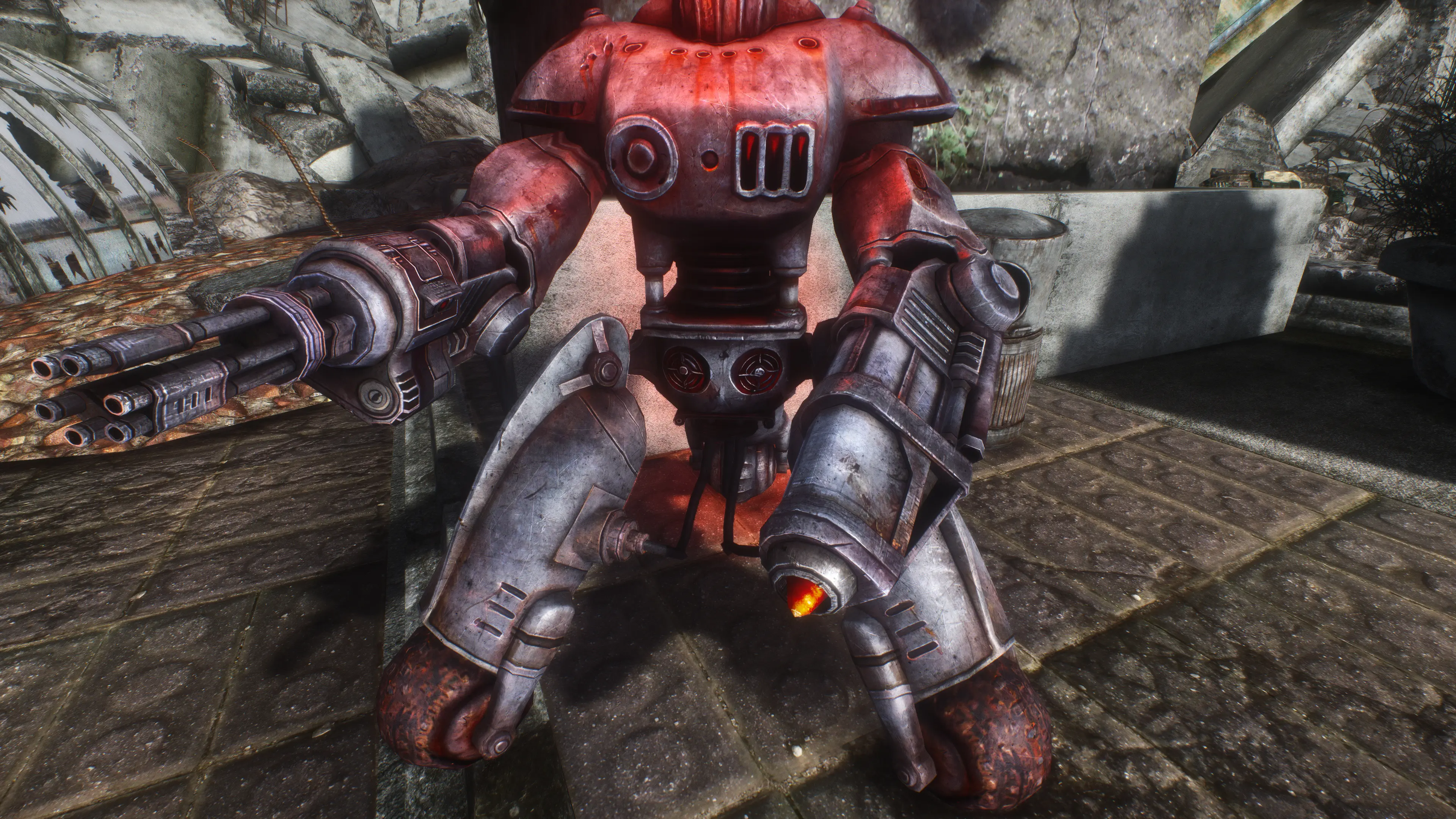 Fallout Texture Overhaul Robots Sentry Bot At Fallout New Vegas