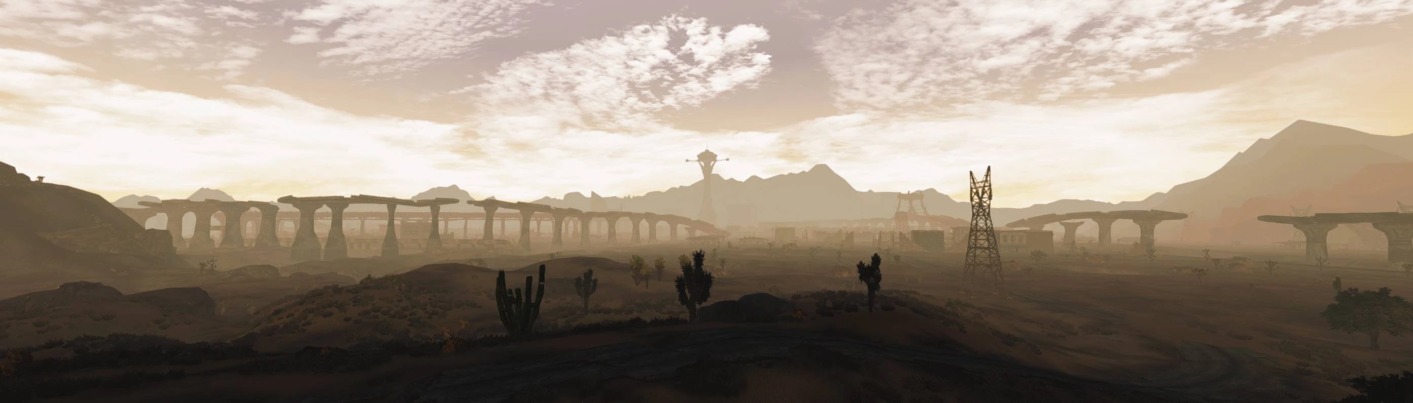 HOW BIG IS THE MAP in Fallout New Vegas? Walk Across the Map (longer  version) 