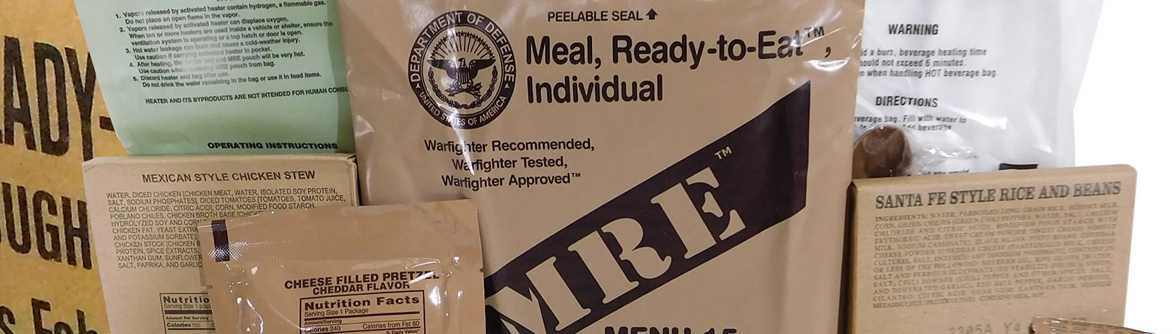 USA Humanitarian Daily Ration Set of 4 | Foreign and International MREs