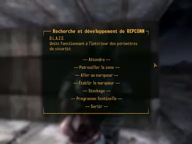 Menu en francais
