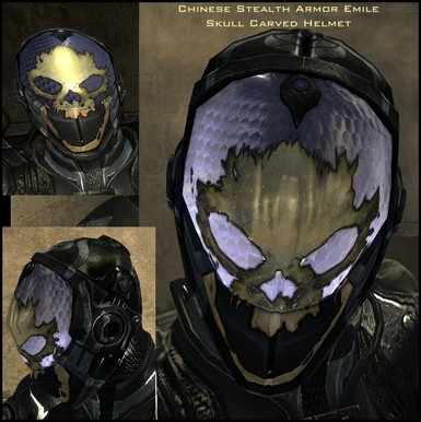 Halo Reach Emile Skull Carved Helmet