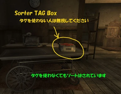 Sorter TAG Box Location