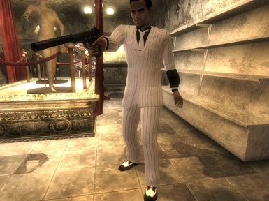 White Pinstripe Suit