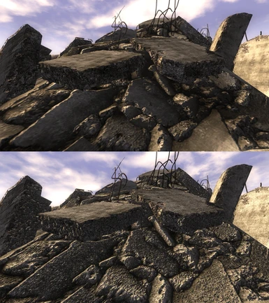 Rubble Piles Before and After