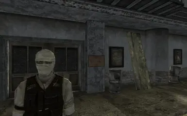 In Burned man Bandages
