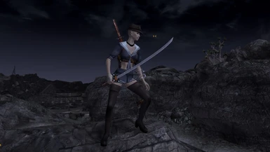 A girl with a sword