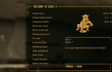 Fallout New Vegas Perk Mods