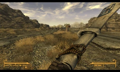 First-person view of fixed Bumper Sword