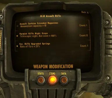 Weapon Mod Info