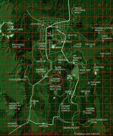 map for fallout new vegas