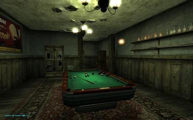 Pool table and respawning liquor cabinet