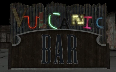 Vulcanic bar sign