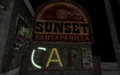 sunset cafe sign