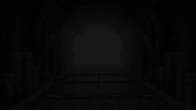 Long dark hallway