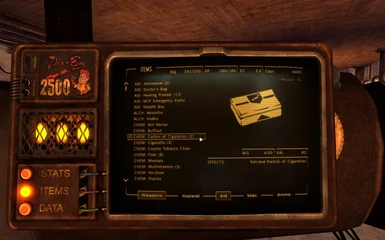 fallout new vegas mouse not working in pipboy