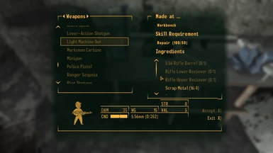 a small sample of the weapon recipes