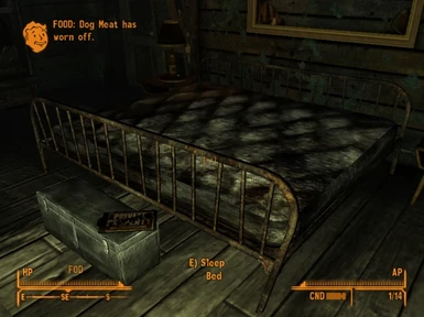 Unlocked bed in Primm's Post Office