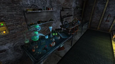 The Lab - NOTE that weapons on the right have been altered