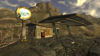 Entrance to the mod behind goodsprings gas station
