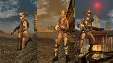 Bikini + ammo belt + greaves/boot accessories
