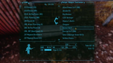 Box contains all unique weapons