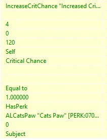 The Cat Paw perk addition