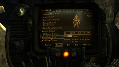 Power Armor DR added and stat changes