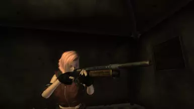 Monica with Trench gun