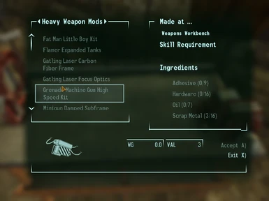 Weapon Mod Crafting